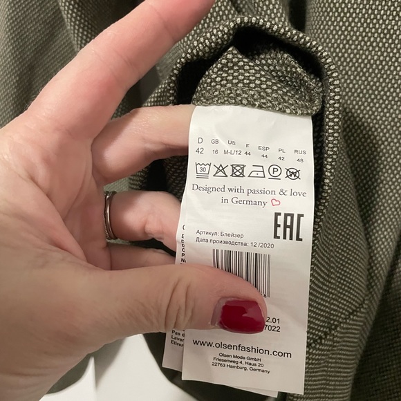 Olsen Europe Lightweight Jacket Size 12 EUC - Picture 6 of 6